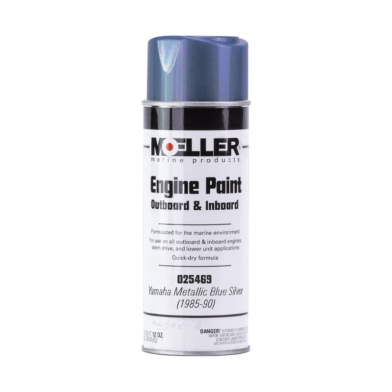 Engine Paint - Yamaha (Metallic Blue Silver, 1985-90, 12 oz.)