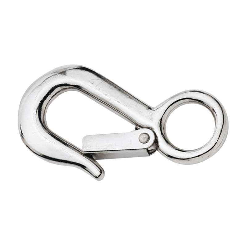 Stainless Steel Eye Hook with Spring Loaded Hook (Length 4")