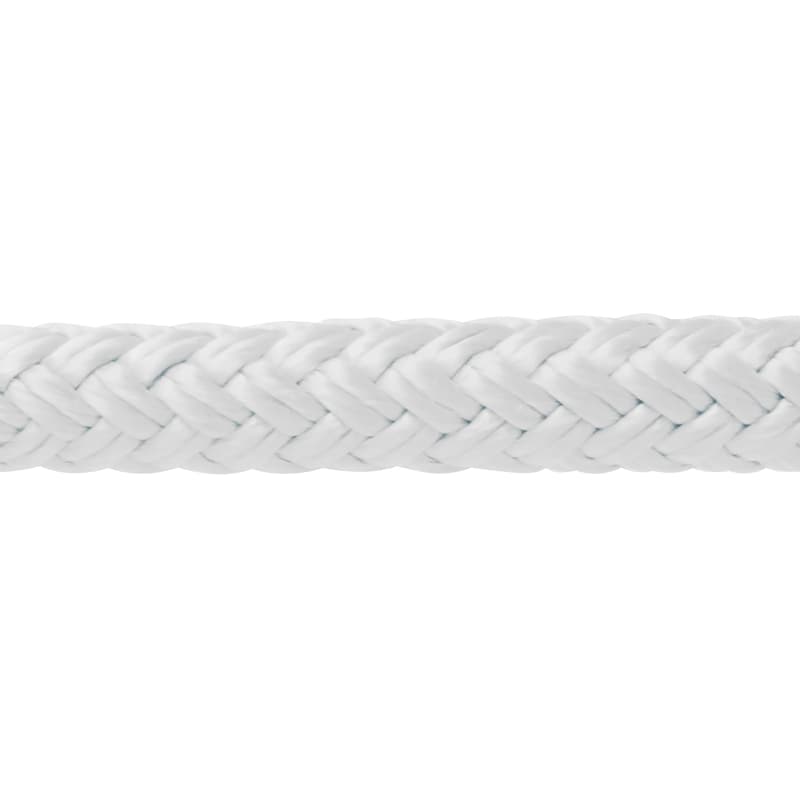 Diamond Braid Nylon Rope (White, Diameter 3/16", Length 150')