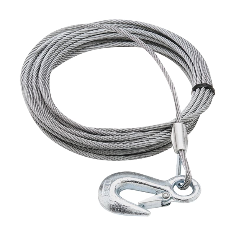 Heavy Duty Winch Cables with Snap Hook (7/32" x 50')