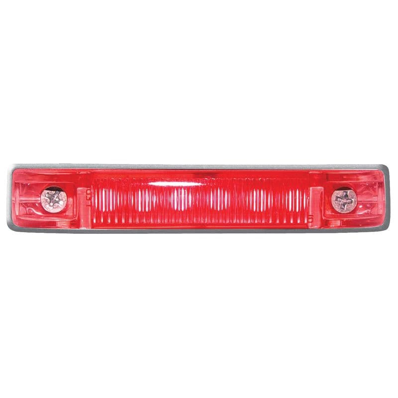 L.E.D. Multi-Purpose Utility Strip Light with Chrome Bezel (6 Red L.E.D.s, Length 4")
