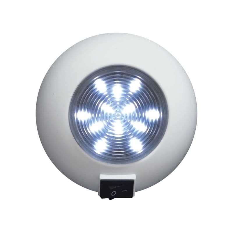L.E.D. Surface Mount Dome Light (12 White L.E.D.s.)