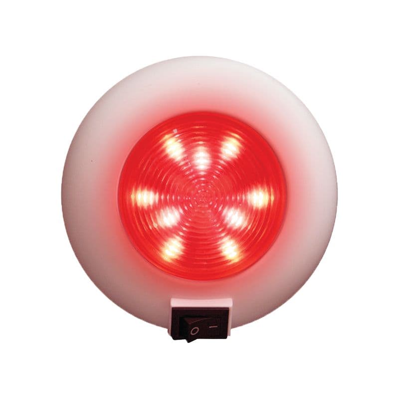 L.E.D. Surface Mount Dome Light (9 Red L.E.D.s.)
