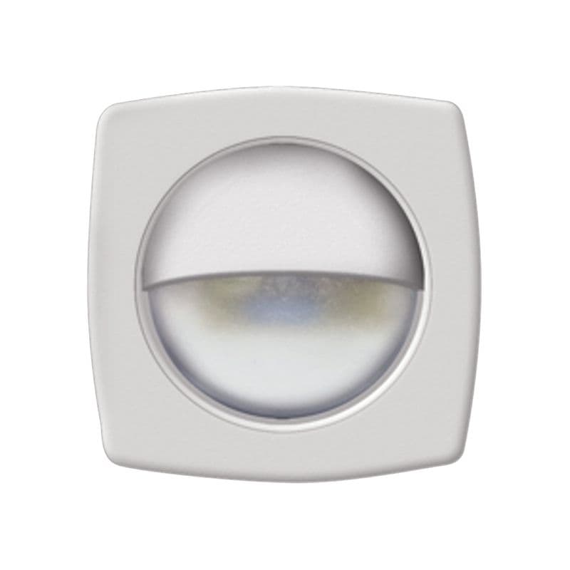 L.E.D. Recessed Companion Way Light with White Cover (3 White L.E.D.s.)