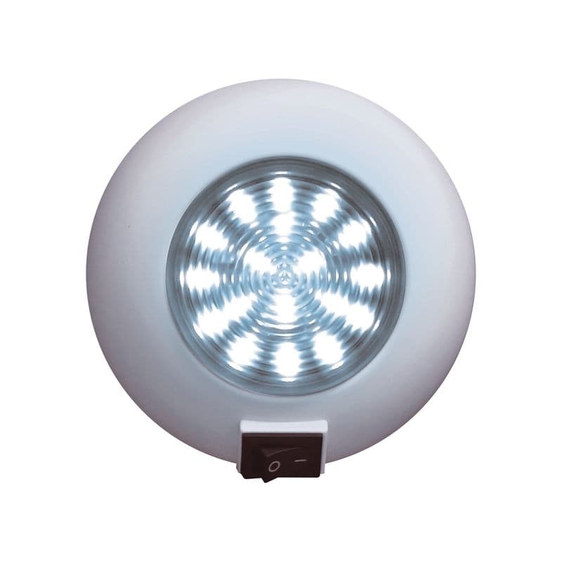 L.E.D. Surface Mount Dome Light (18 White L.E.D.s.)