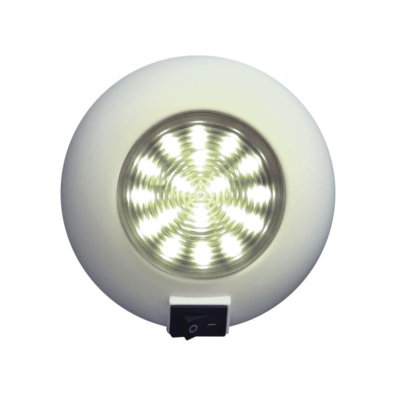 L.E.D. Surface Mount Dome Light (18 Soft White L.E.D.s.)