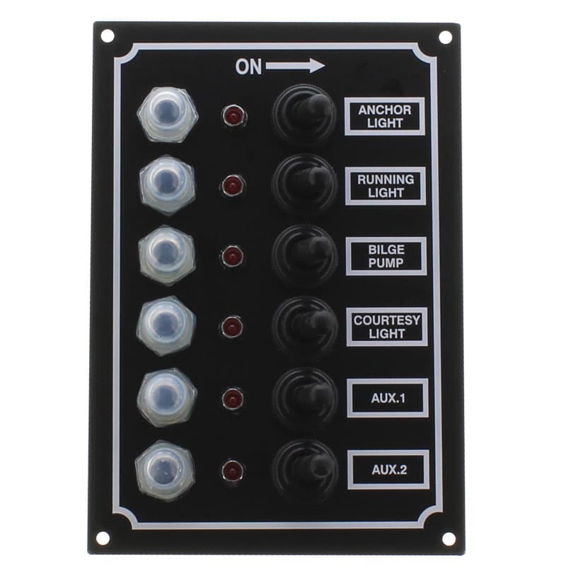 L.E.D. Switch Panel (6 Gang)