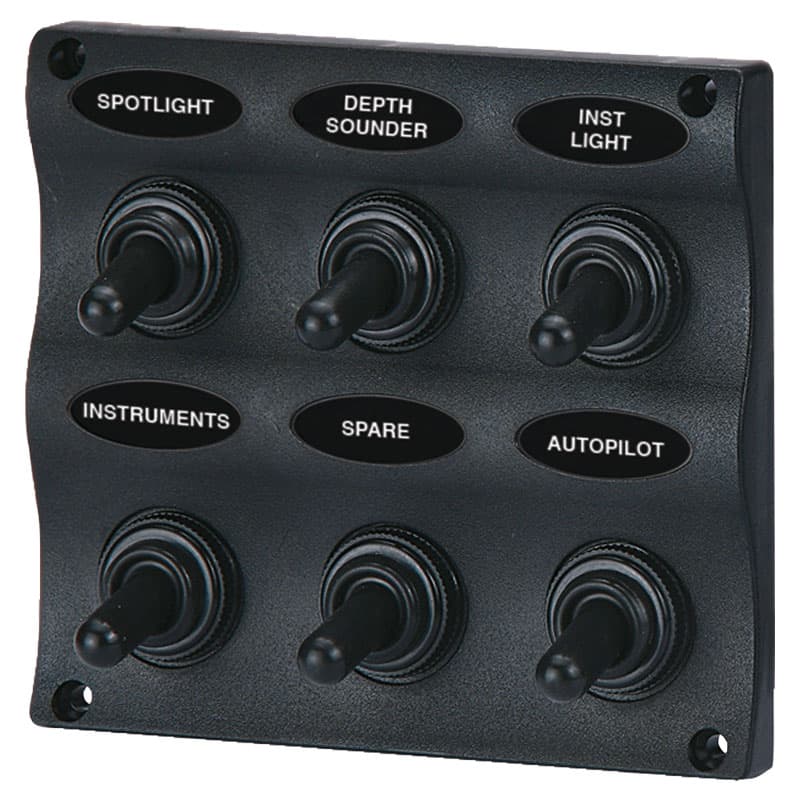 Wave Design Toggle Switch Panel (6 Gang)