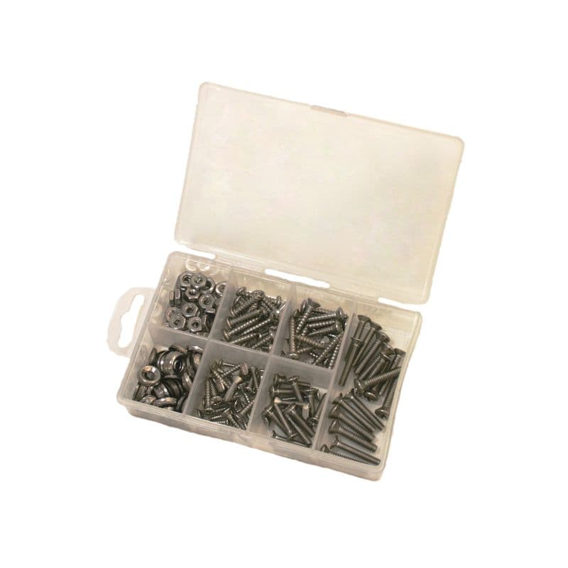 168 Piece Stainless Steel Deluxe Fastener Kit