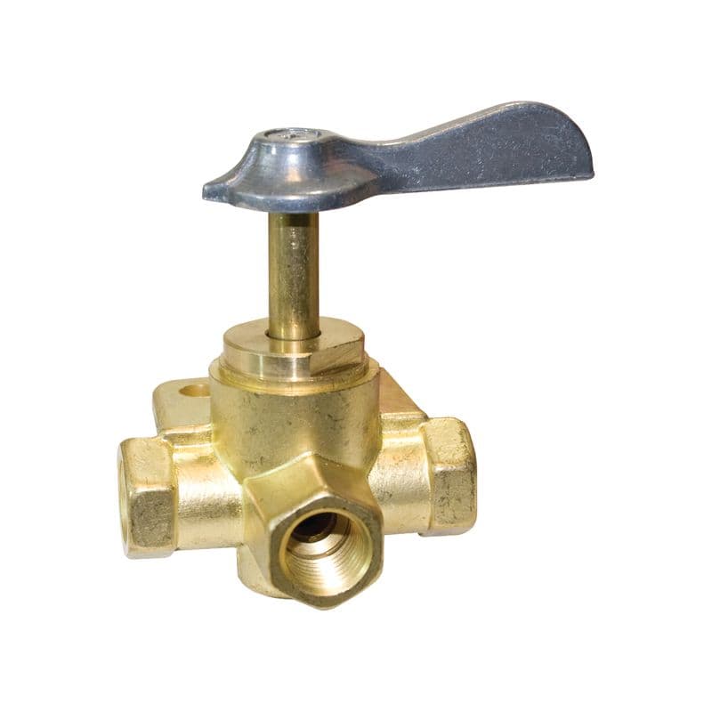 Brass 3-Way Valve with Easy Clicks (1/4" FNPT)