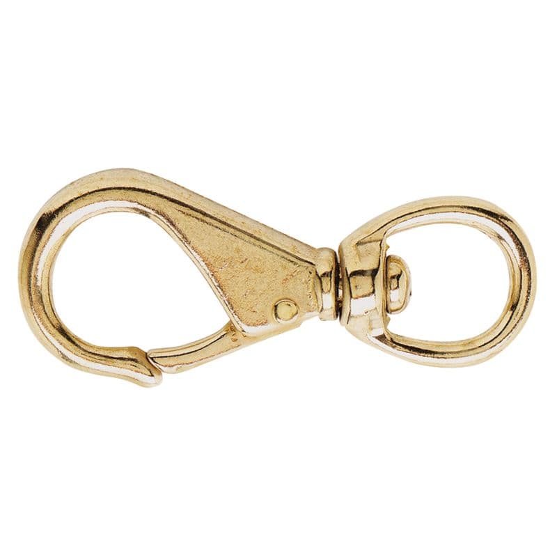 Brass Swivel Eye Snap with Spring Loaded Hook (Length 3-3/4")