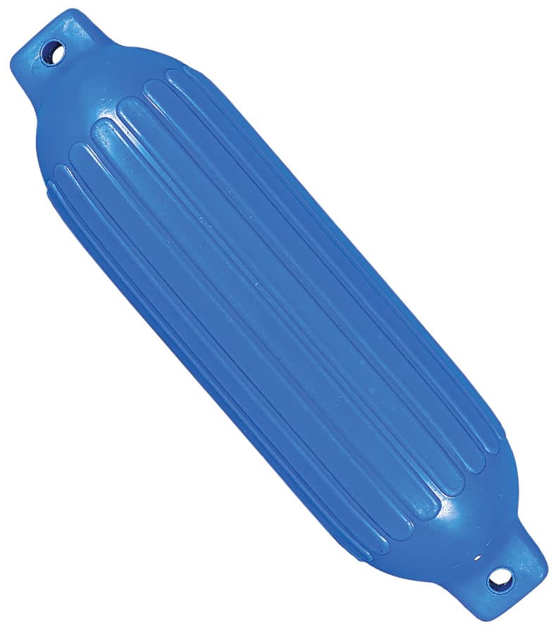 Ribbed Inflatable Boat Fender (Blue, 5" x 20")