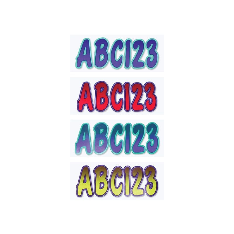 Letters & Numbers Kit (3", Four Assocated Hot Colors)