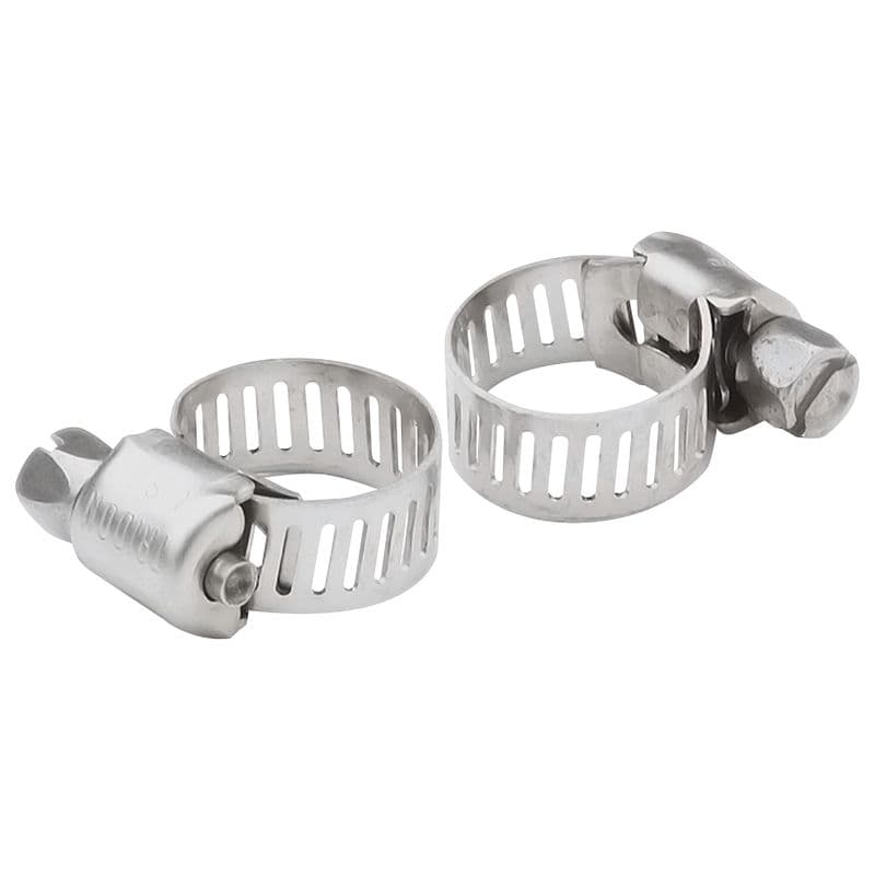 Stainless Steel Hose Clamps (1/2" to 1-1/4", Sold Per Pair)