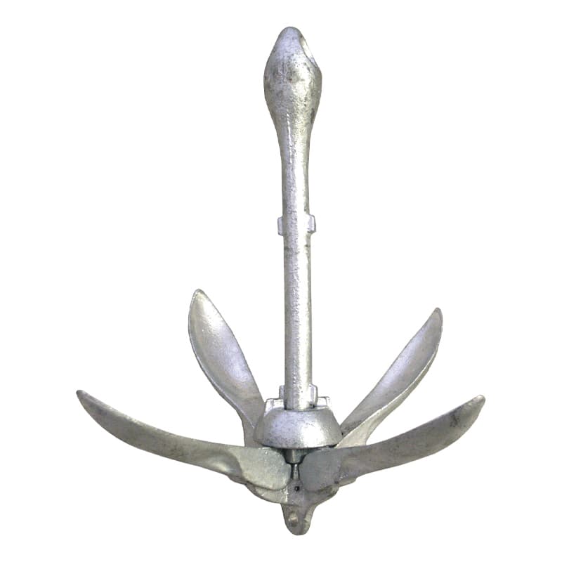 Galvanized Iron Folding Grappling Anchor (1-1/2 lb., Boat Size: 5' to 10')