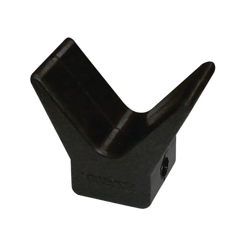 Black Rubber Bow Stop (Width 6-3/4", Base: 3-7/8" x 4", Shaft 1/2")