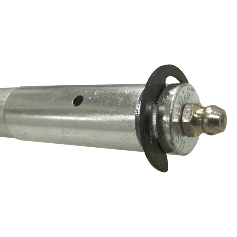 Stainless Steel Greaseable Roller Shaft with E-clips (5/8" x 5-1/4", Fits 4" Roller)