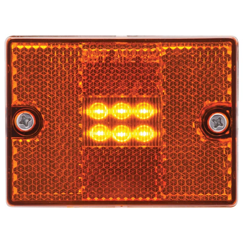 L.E.D. Waterproof Marker/Clearance Light with Reflex - Yellow