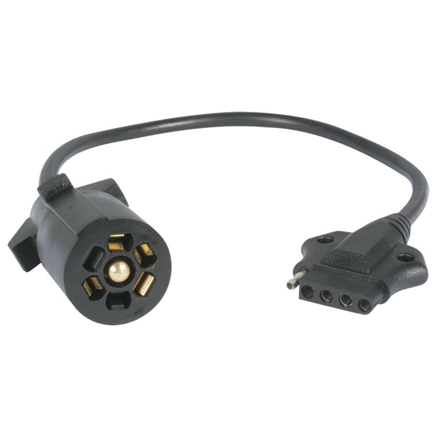 7-Round to 5-Flat Trailer Adapter