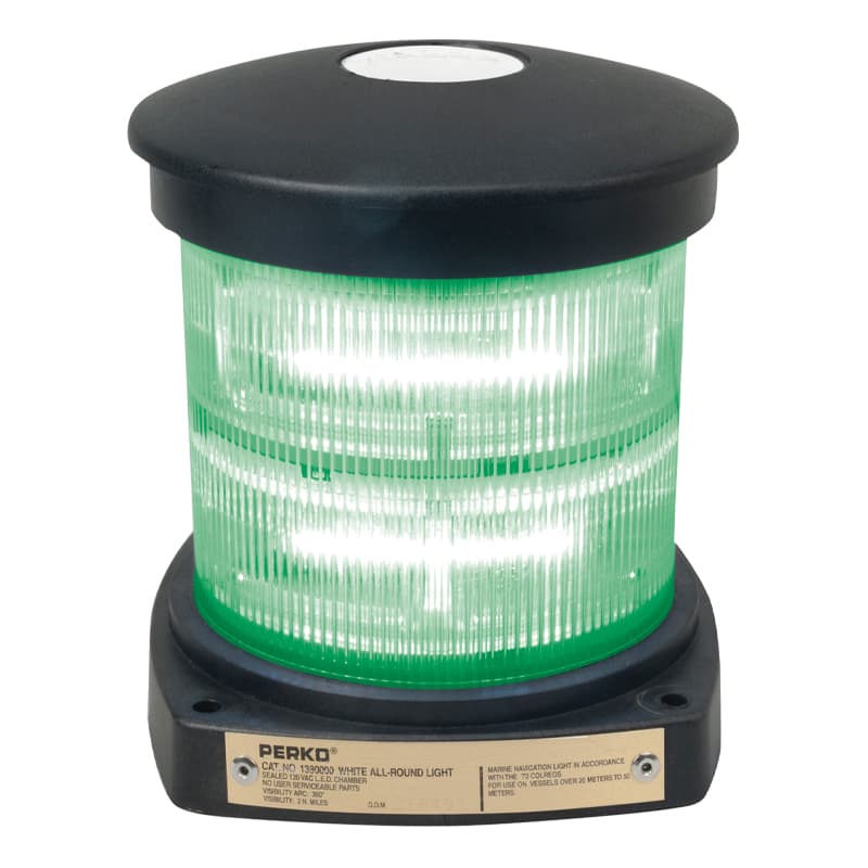 Fig. 1380 Series Single L.E.D. Navigation Light (Green All-Round)