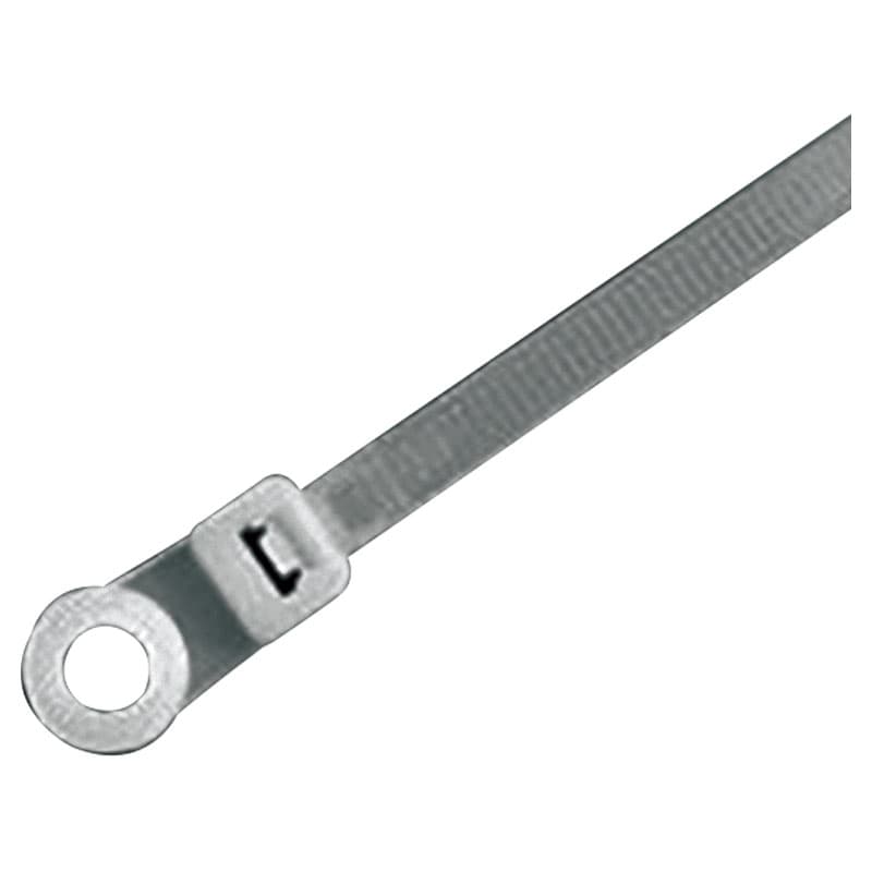 Black Mounted Head Cable Ties (Length 7")