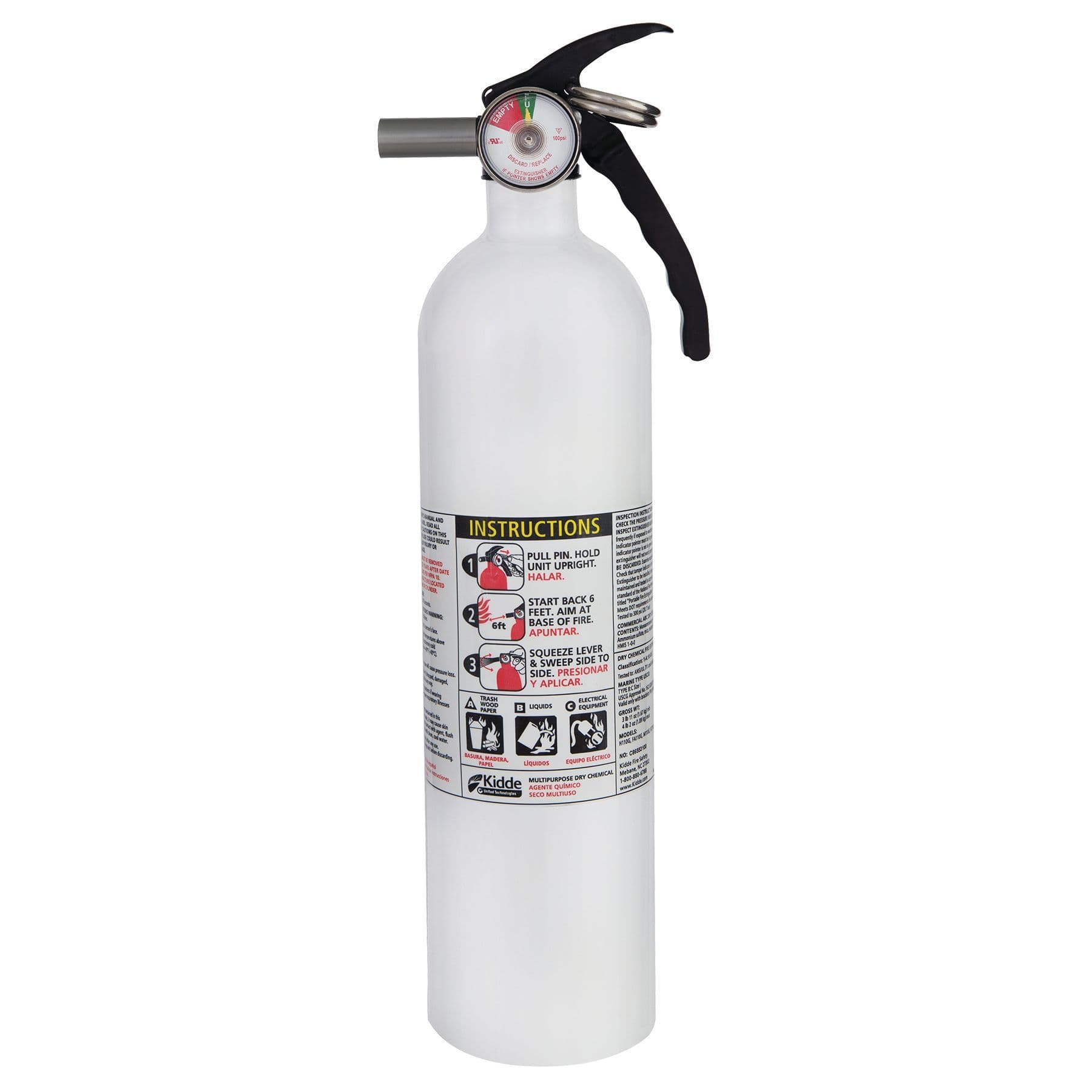 White Mariner Fire Extinguisher - 1-A, 10-B:C