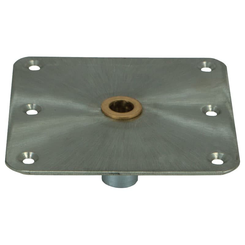 KingPin™ Series Standard Square Stainless Steel Base with Brass Bushing (Bulk)