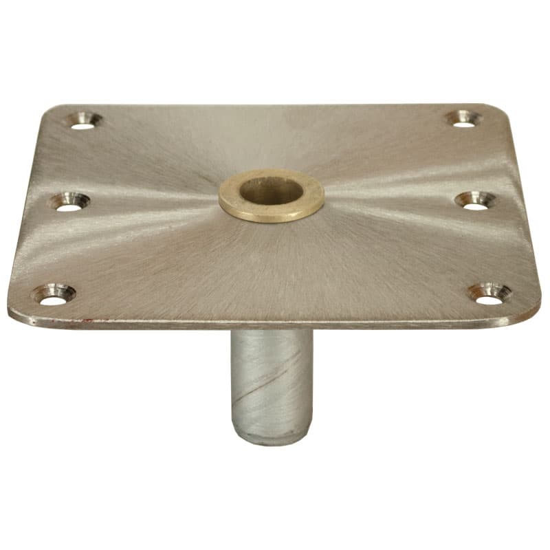 KingPin™ Series Threaded Square Stainless Steel Base with Brass Bushing (Bulk)