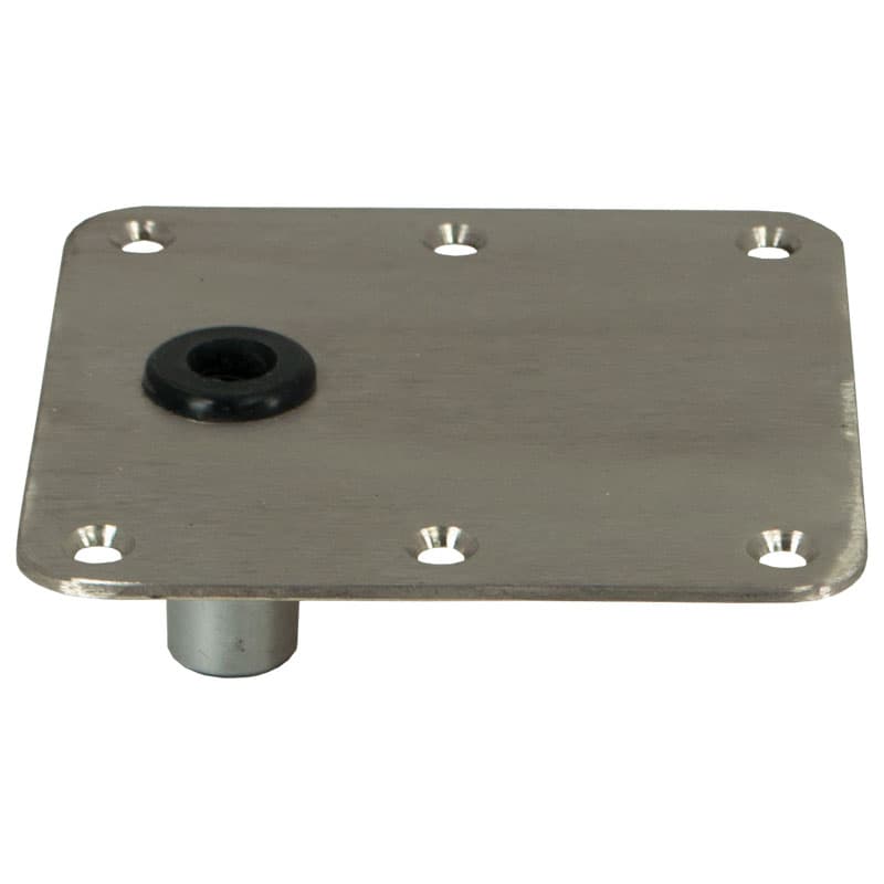 KingPin™ Series Standard Square Stainless Steel Base with Nylon Bushing (Offset, Bulk)