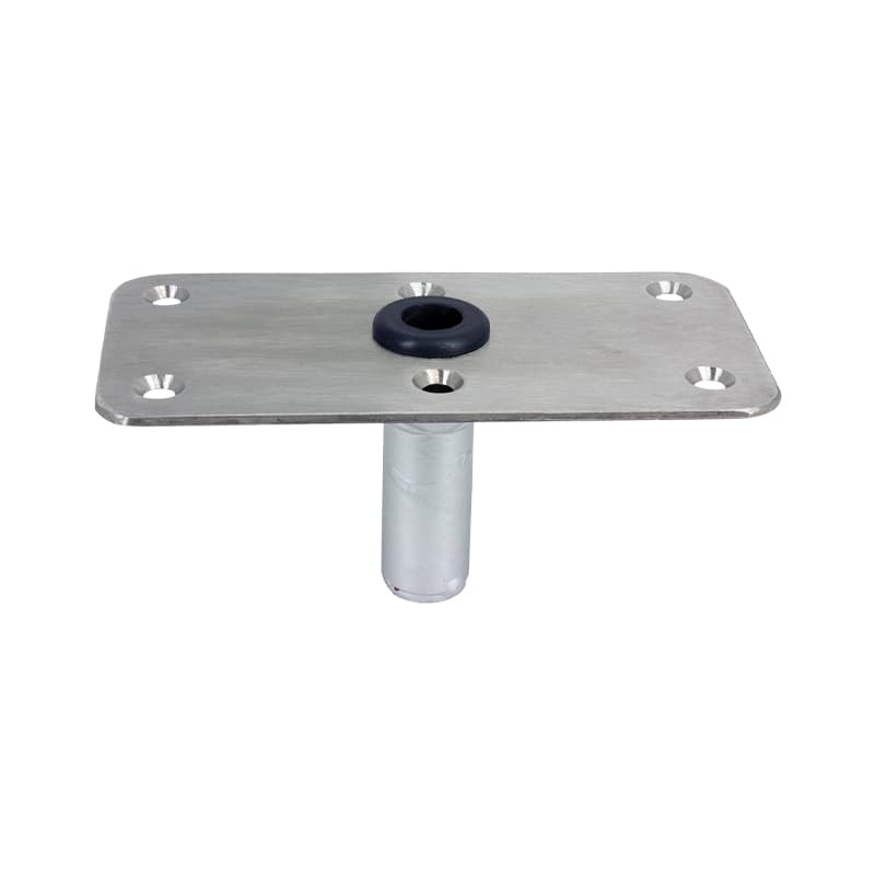 KingPin™ Series Threaded Rectangular Stainless Steel Base with Nylon Bushing (Display Package)