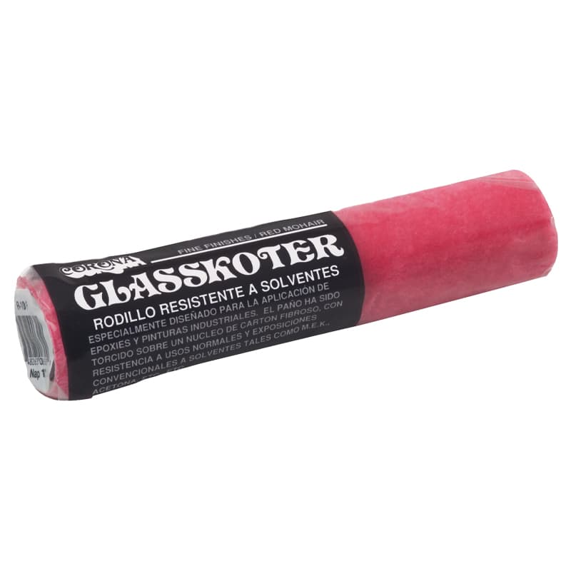 Glasskoter™ Red Mohair Roller Cover (1/8" x 9”)
