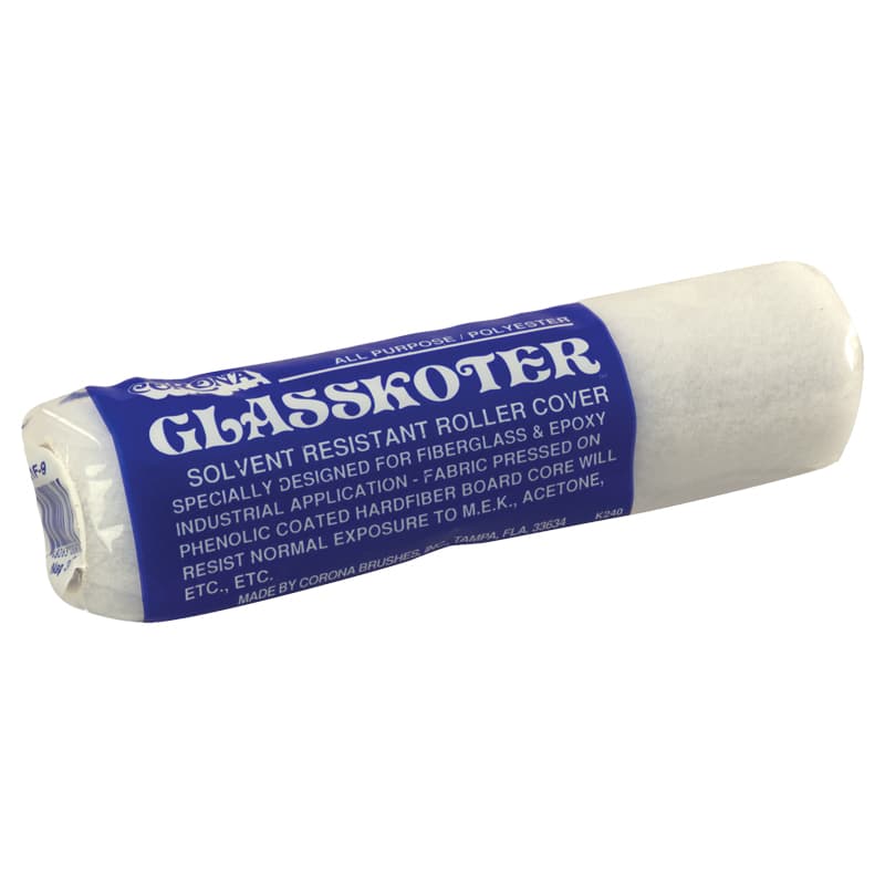 Glasskoter™ White Polyester Roller Cover (3/8” x 7”)