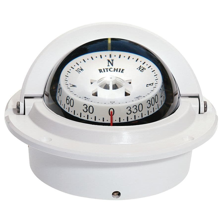 Voyager® Flush Mount Compass with 3” Combidamp Dial (Designer White)