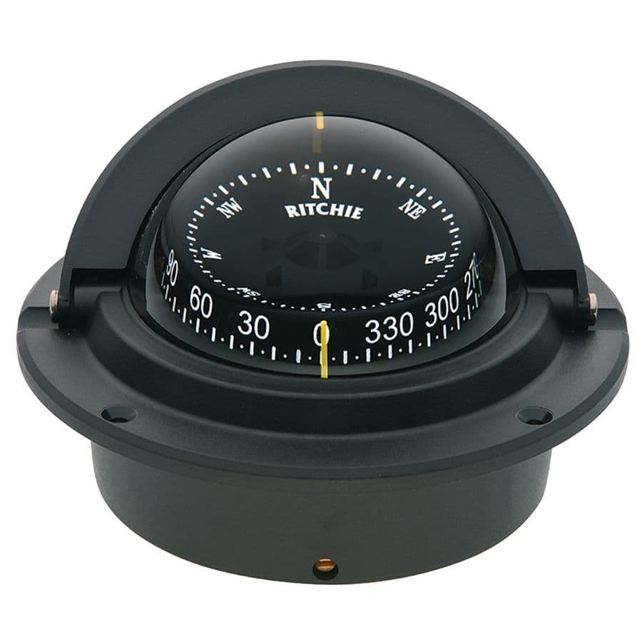 Voyager® Flush Mount Compass with 3” Combidamp Dial (Traditional Black)