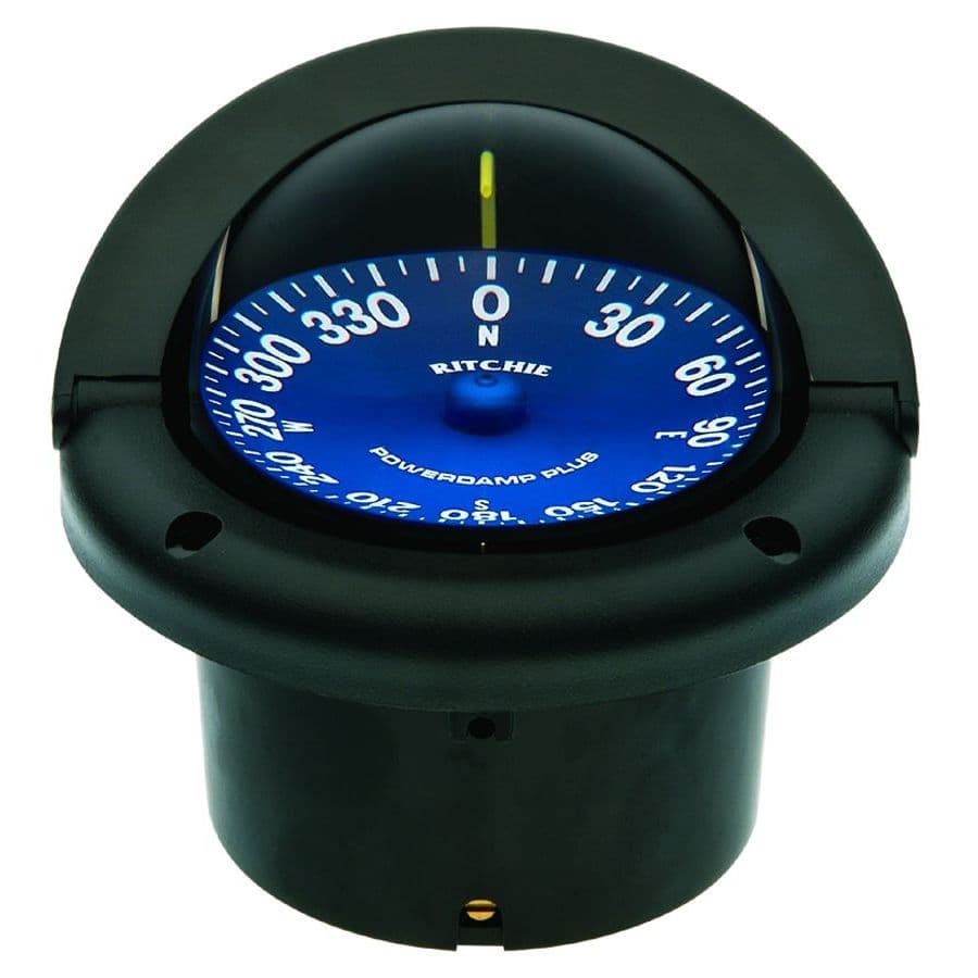 SuperSports® Black Flush Mount 3-3/4” Dial Compass (Black)