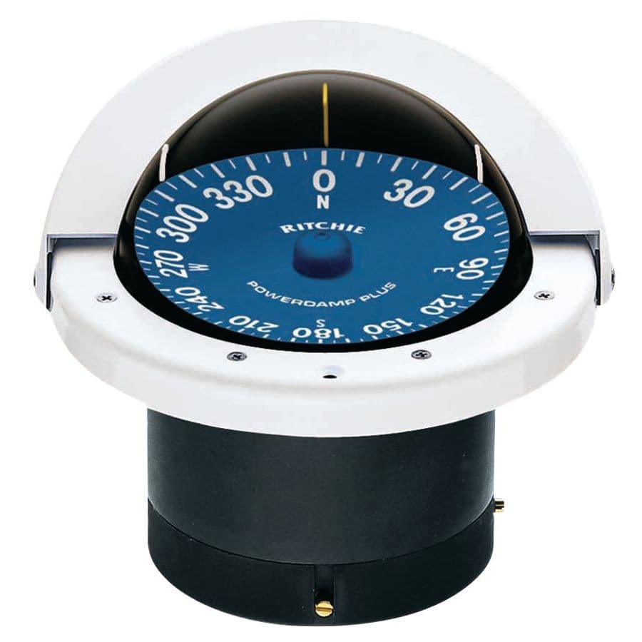 SuperSports® White Flush Mount  4-1/2” Dial Compass (White)