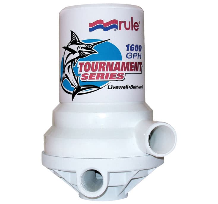 Tournament Series Livewell Pump with Dual Port Base -1,600 GPH