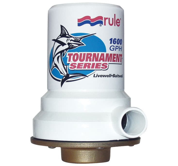 Tournament Series Livewell Pump with Bronze Base - 1,600 GPH