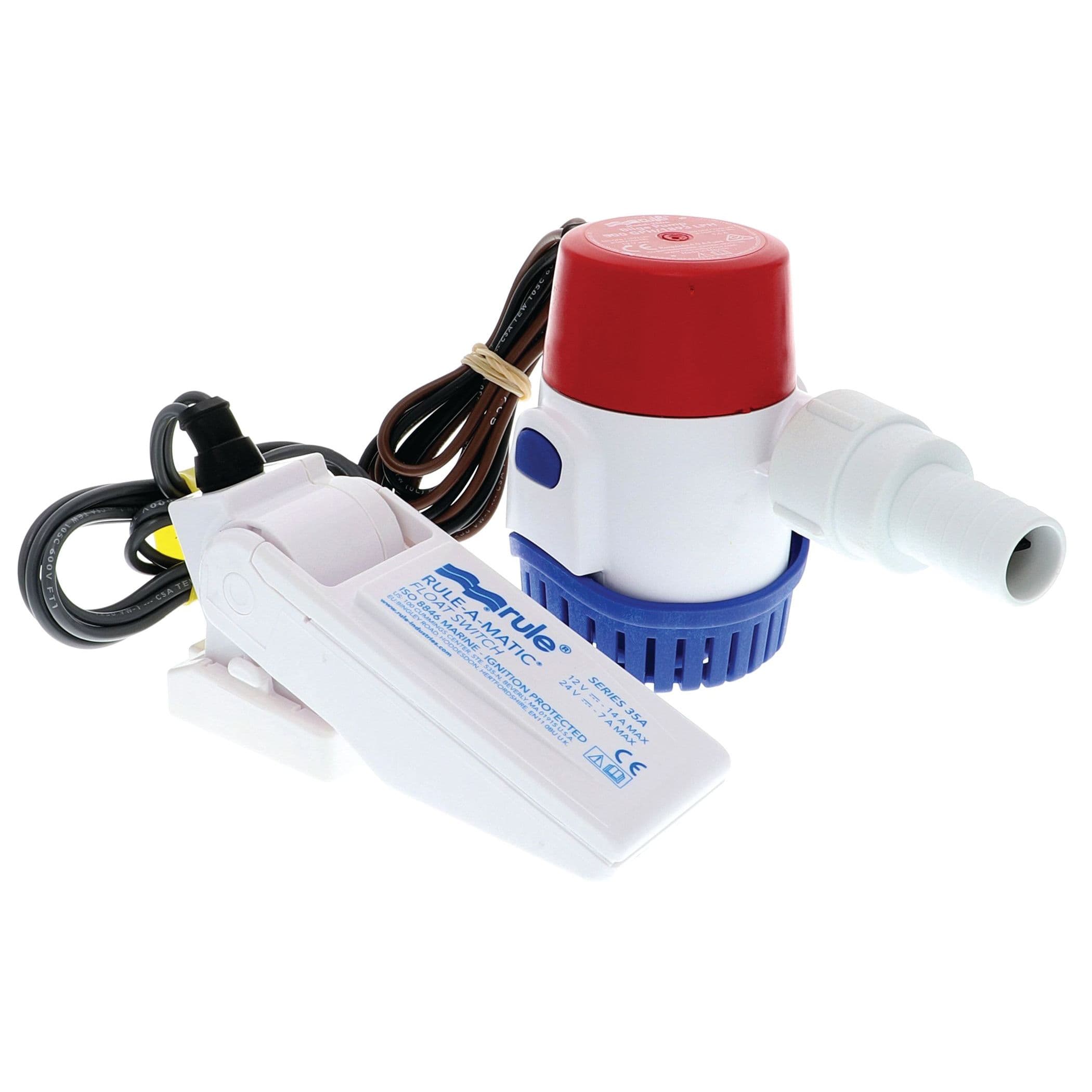 Combo Bilge Pump with 25D Rule-A-Matic Float Switch (500 GPH)
