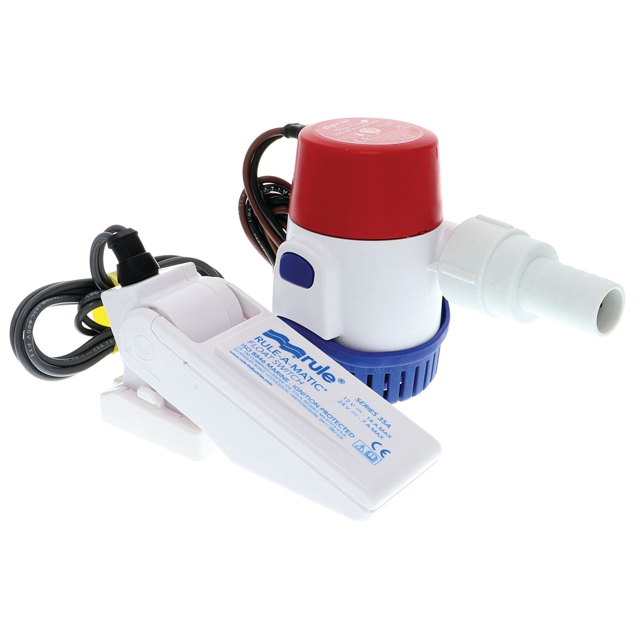 Combo Bilge Pump with 35A Rule-A-Matic Float Switch (360 GPH)