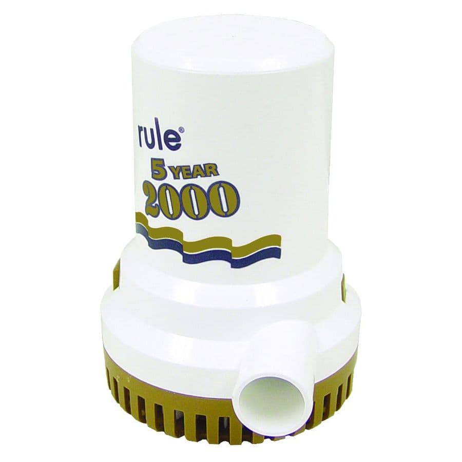 Non-Automatic Submersible Bilge Pump - Gold Series (2,000 GPH, 12 volt)