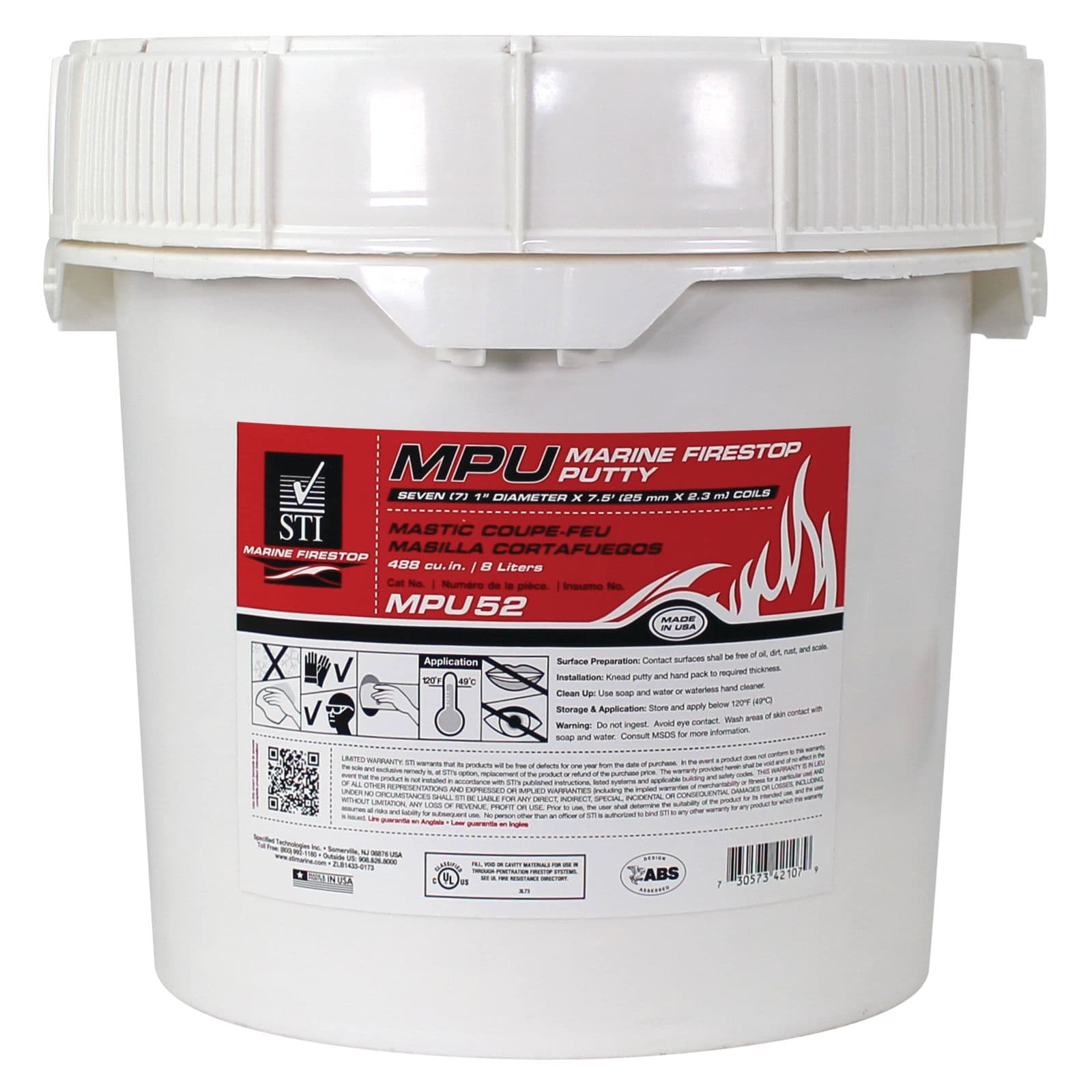 Firestop Putty Coil Pail (3.5 Gallon)