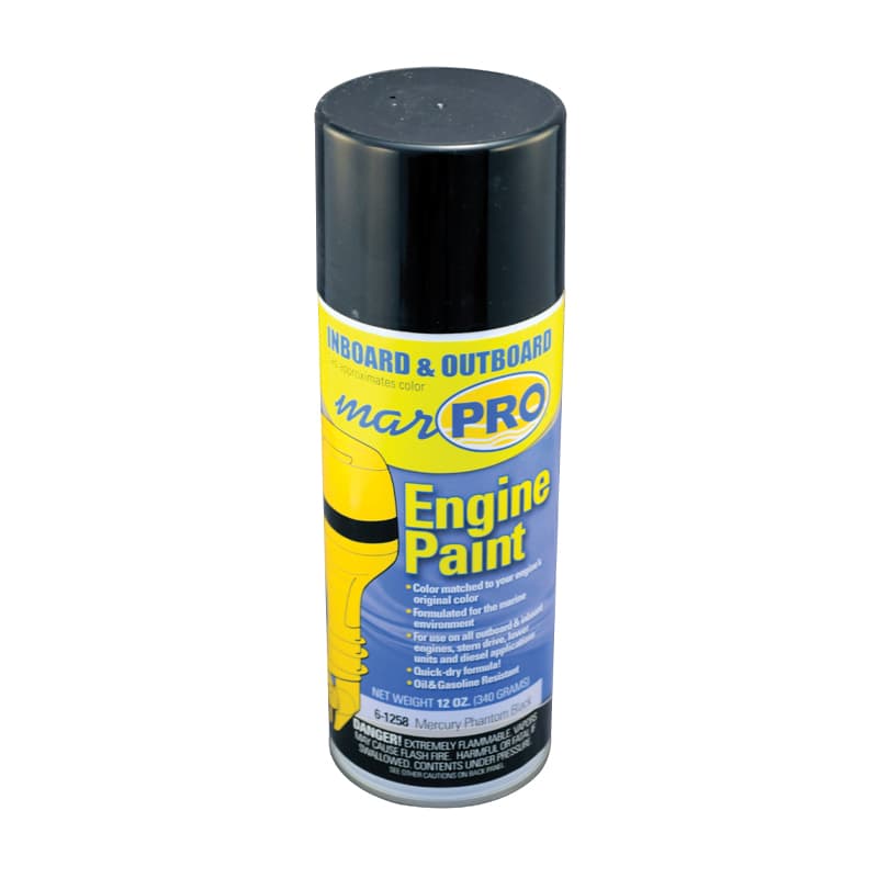 Color Matched Engine Spray Paint - Mercury (Phantom Black, 1960-Present, 12 oz.)