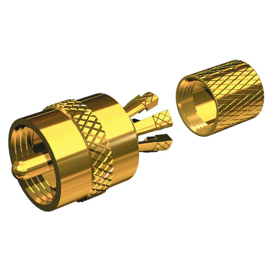 Gold-Plated Brass Connector - PL-259-CP-G