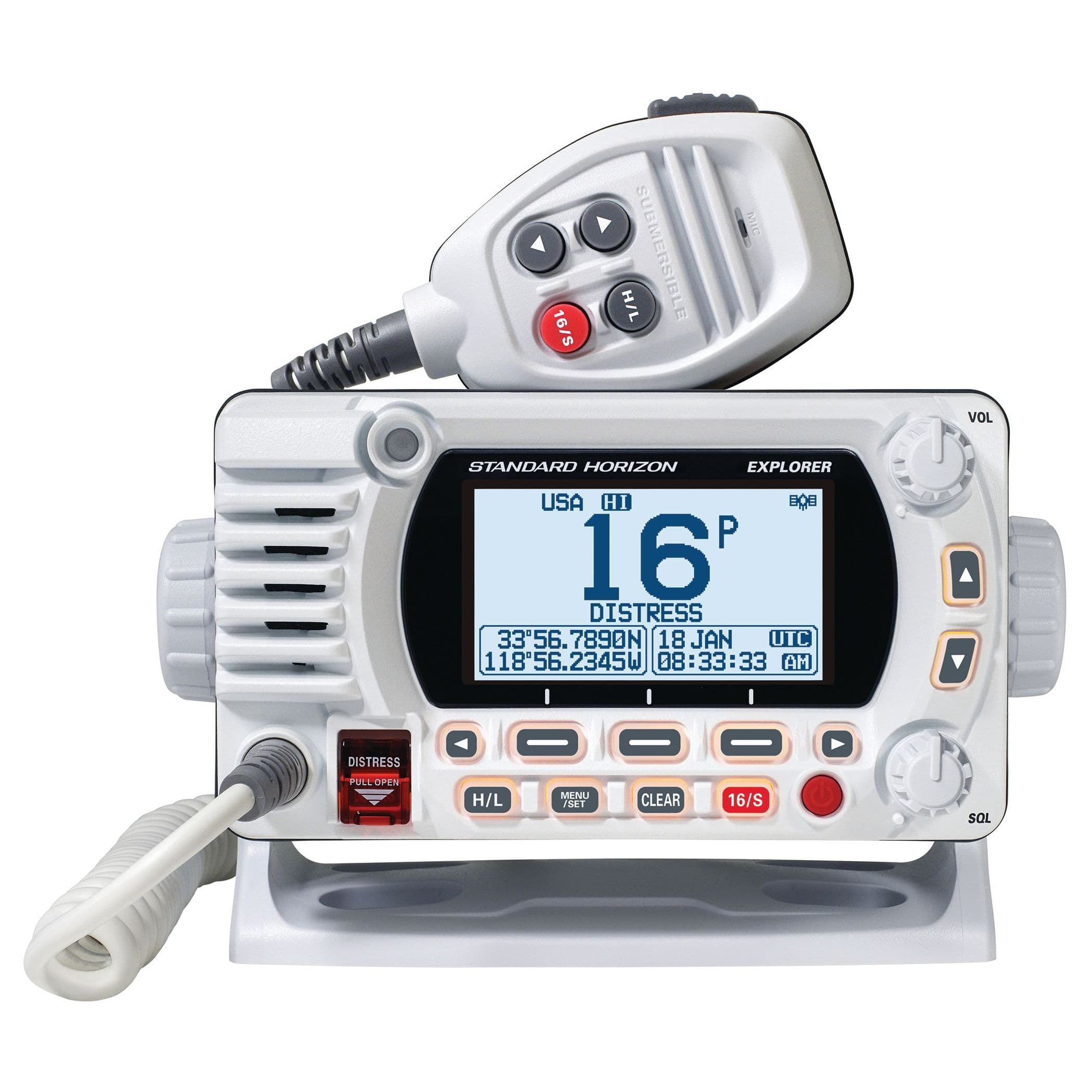 Explorer Series GX1850 25W VHF Marine Radio (White)