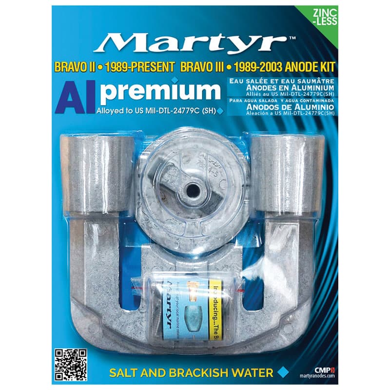 Mercruiser Bravo II (1989 & Up) and III  (1989-03) Anode Kit - Aluminum
