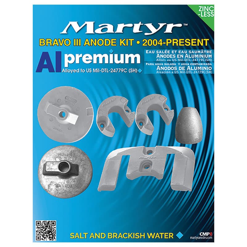 Mercruiser Bravo III Anode Kit - Aluminum (2004 & Up)