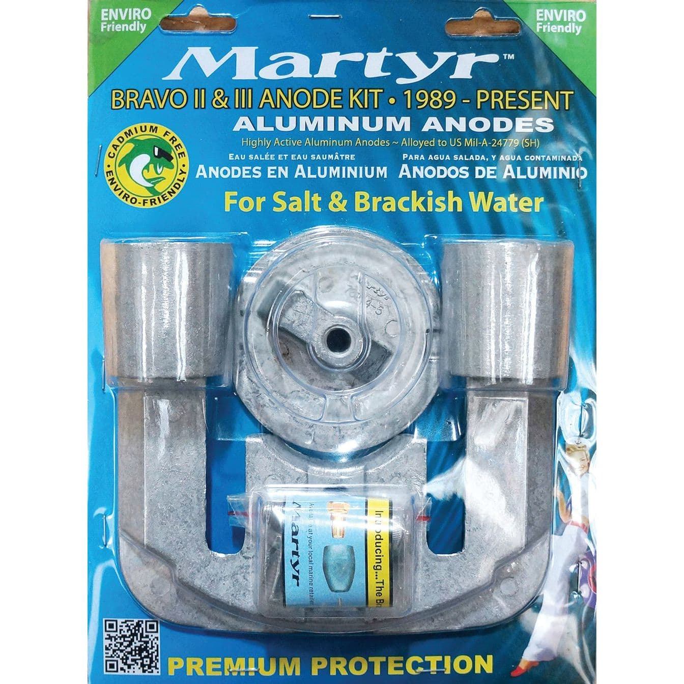 Mercruiser Bravo II (1989 & Up) and III  (1989-03) Anode Kit - Magnesium