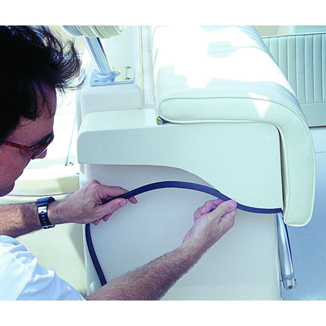 Self-Locking Black Flexible Vinyl Trim (3/8” Opening, 5/8” Flex Trim)