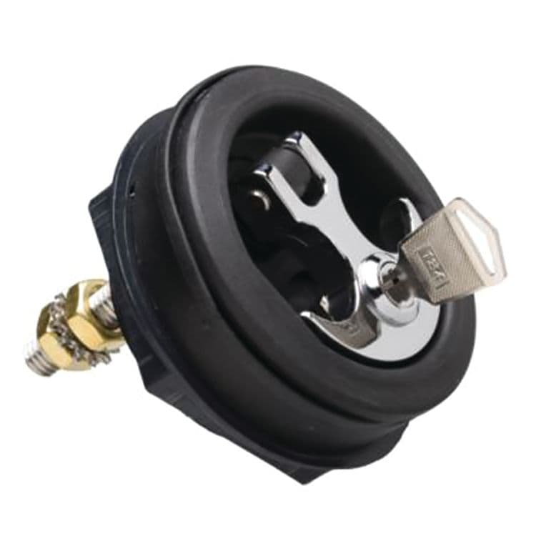 Anchor Handle Lock - Black Base with Chrome Handle